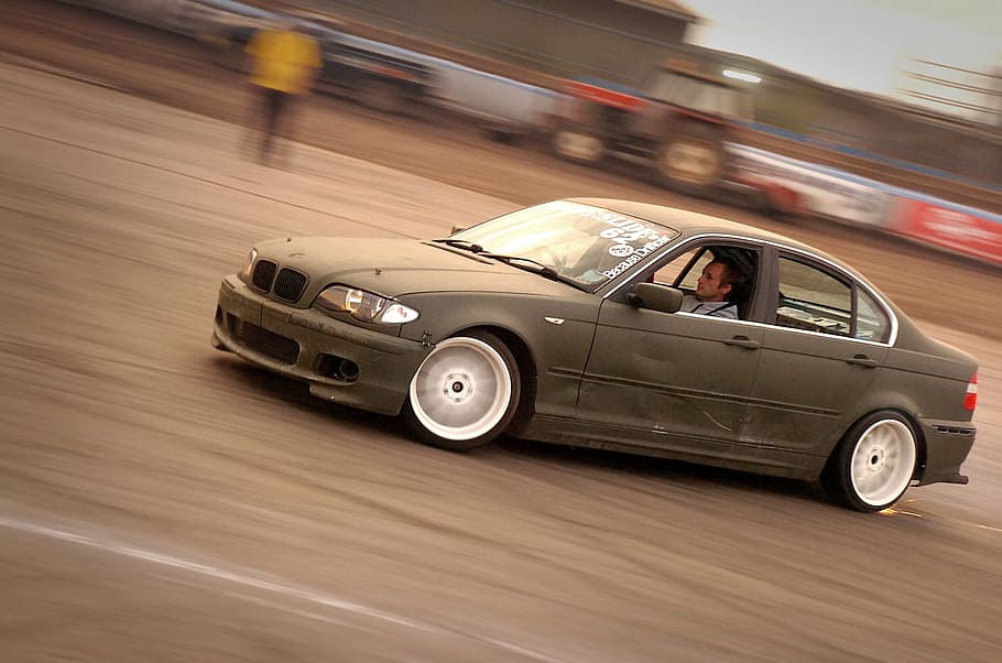 bmw, drift, car, race, fast, speed, tuning, norfolk arena, blurred HD wallpaper