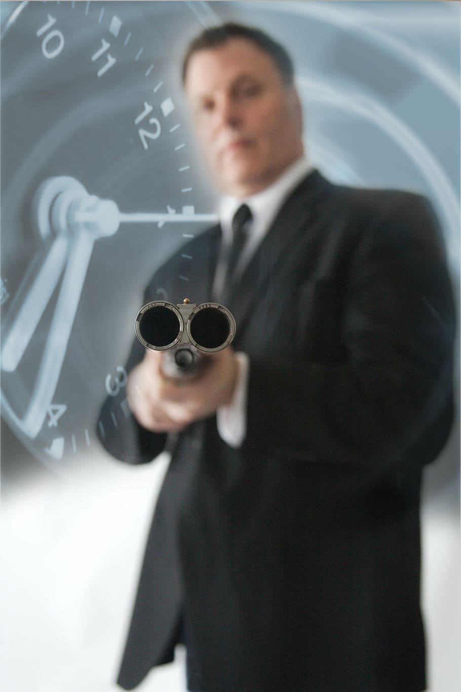 person holding gray rifle with watch background wallpaper, stress HD wallpaper