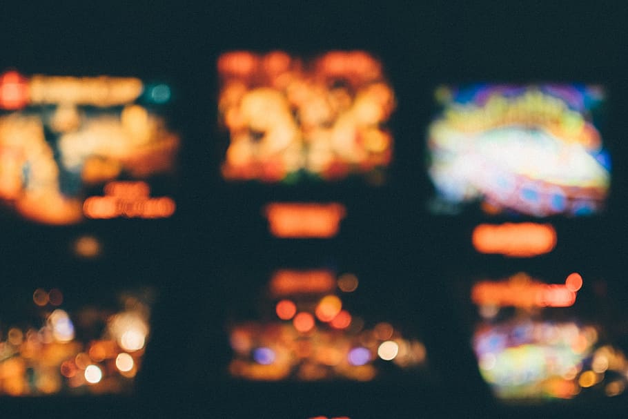 still, items, lights, blur, no people, illuminated, night, close-up HD wallpaper