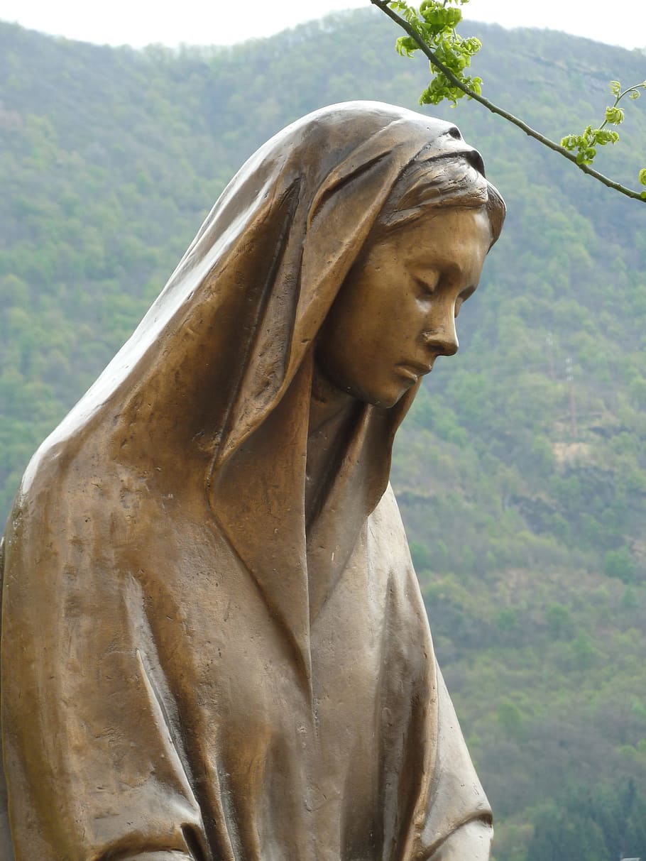maria, virgin mary, mother of god, statue, sculpture, representation, HD wallpaper
