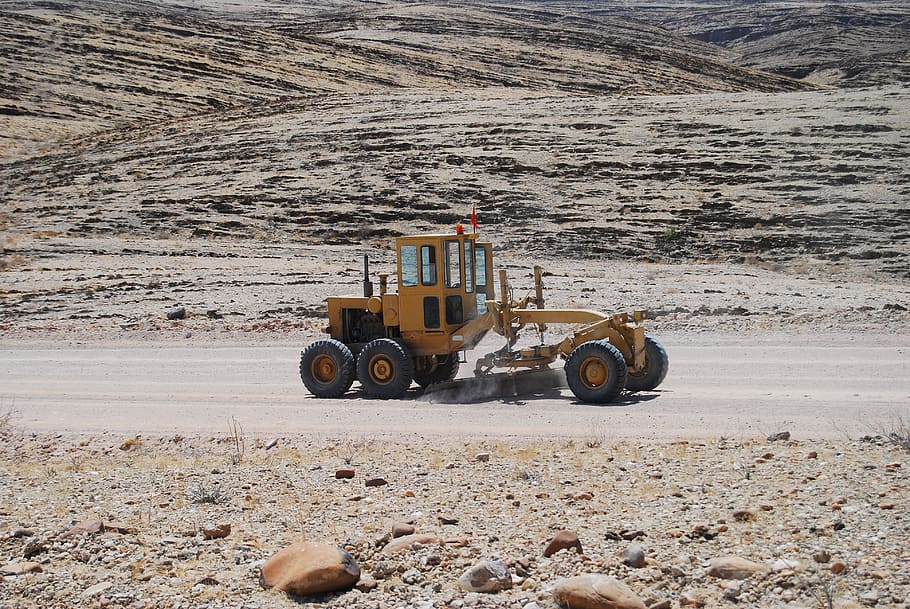 road construction, machine, africa, construction machine, work machine HD wallpaper