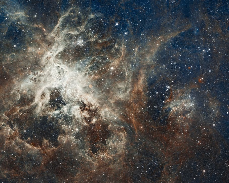 galaxy painting, star, tarantula nebula, 30 doradus, ngc 2070, HD wallpaper