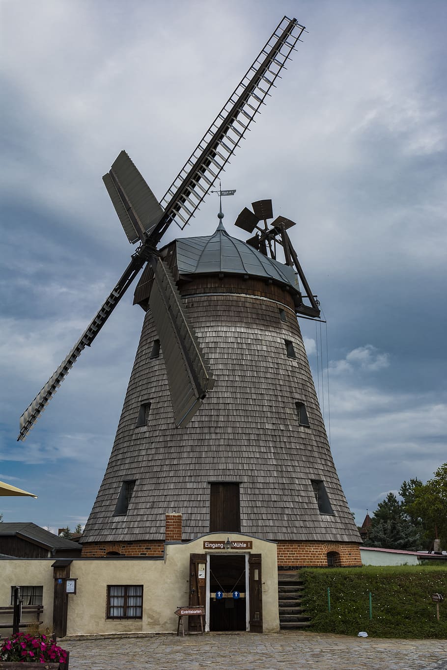 mill, monument, architecture, wing, wind, built structure, cloud - sky HD wallpaper
