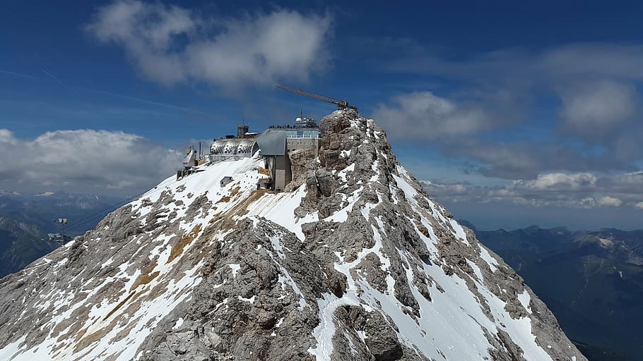 zugspitze, summit, arête, ridge, rock ridge, zugspitze massif, HD wallpaper