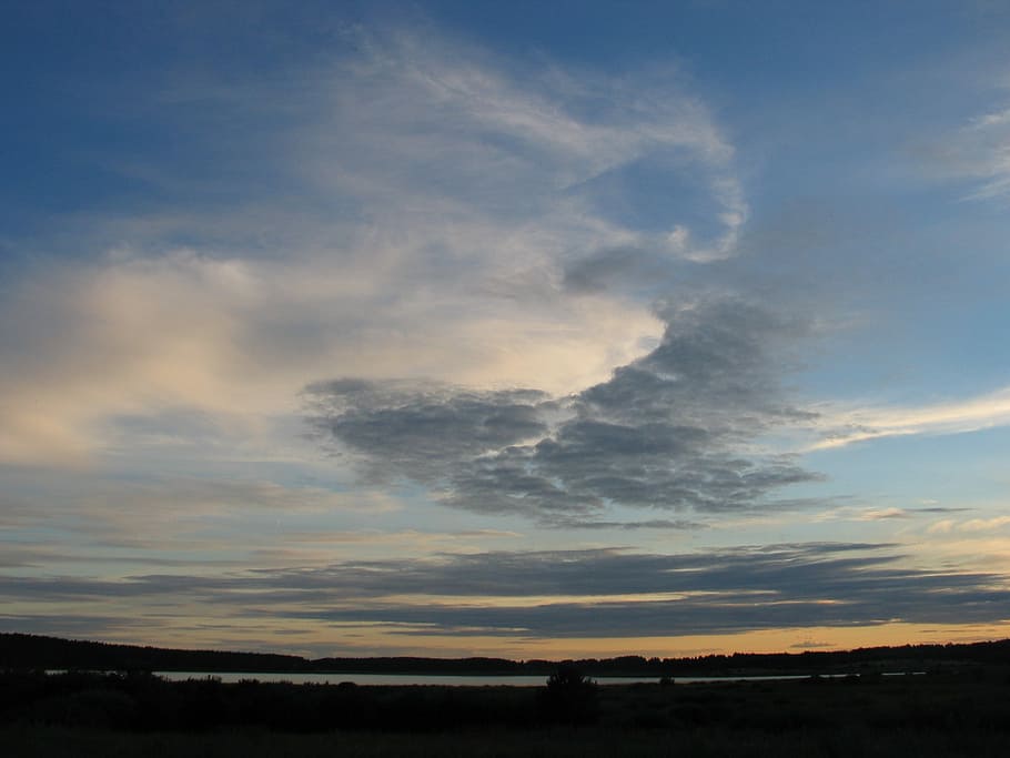 Clouds, Sky, Blue, cloud - sky, scenics, nature, sunset, beauty in nature HD wallpaper