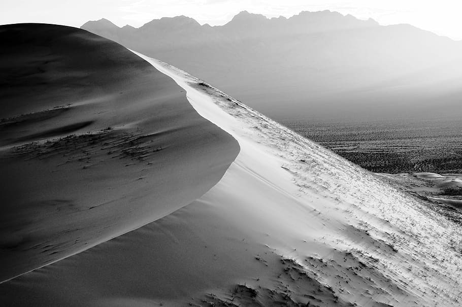 grayscale photo of mountain, grayscale photography of mountain HD wallpaper