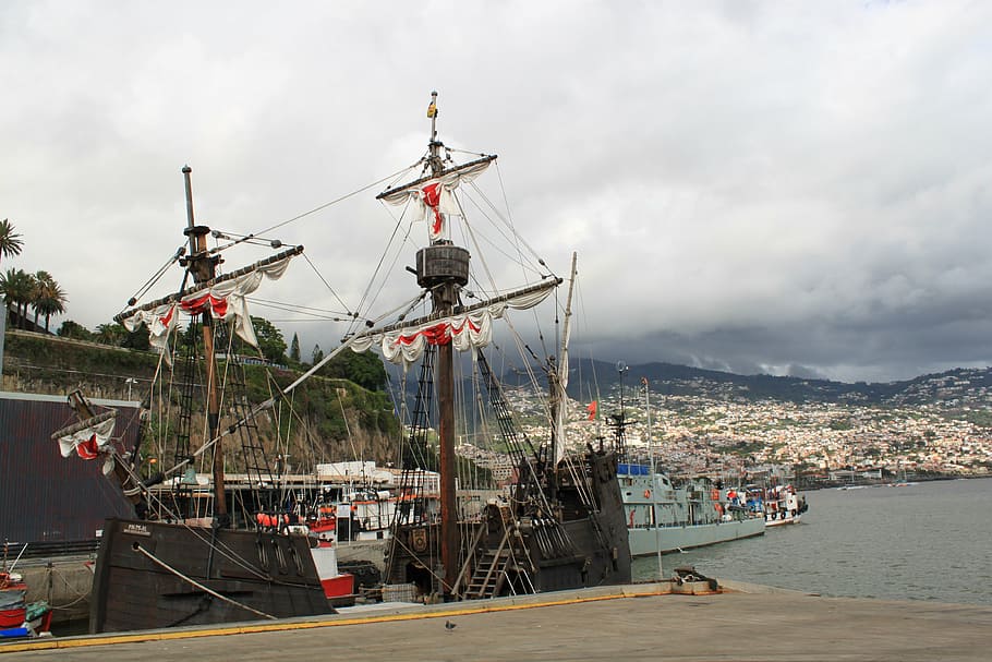 sailing vessel, ship, rigging, masts, cordage, pods, zweimaster HD wallpaper