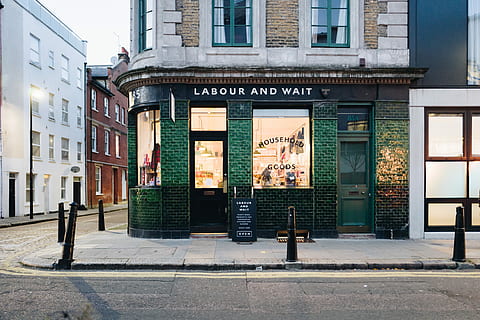 Labour And Wait green concrete storefront, building, architecture, pub, bar, street HD wallpaper