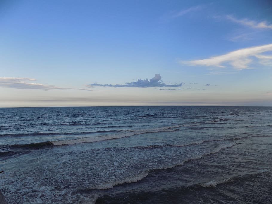 ocean, sunset beach, sky, wave, coast, water, sea, scenics - nature HD wallpaper