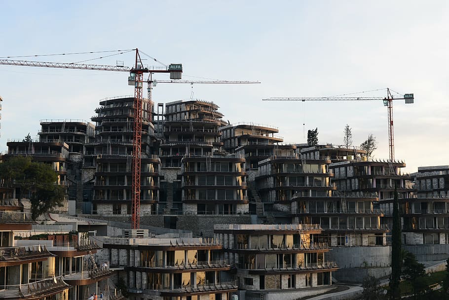 city, construction, summer, construction Industry, construction Site HD wallpaper