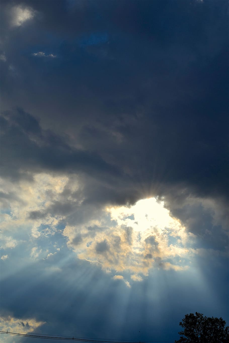 Sky, Sunlight, Dramatic, Clouds, Nature, blue, heaven, shine HD wallpaper