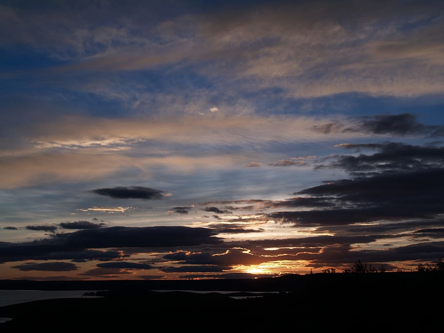 Landscape, Marsh, Twilight, cloud - sky, sunset, nature, scenics HD wallpaper