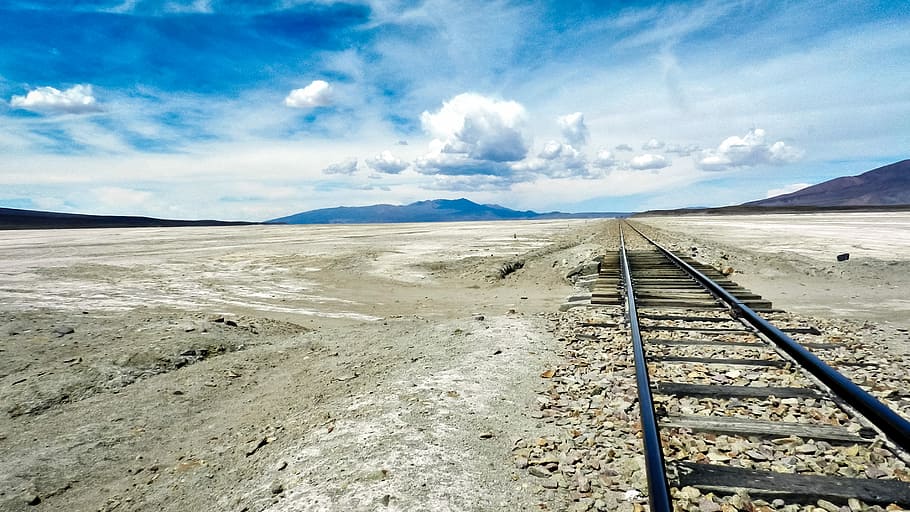 black rail road during daytime, black train rail photo during daytime HD wallpaper