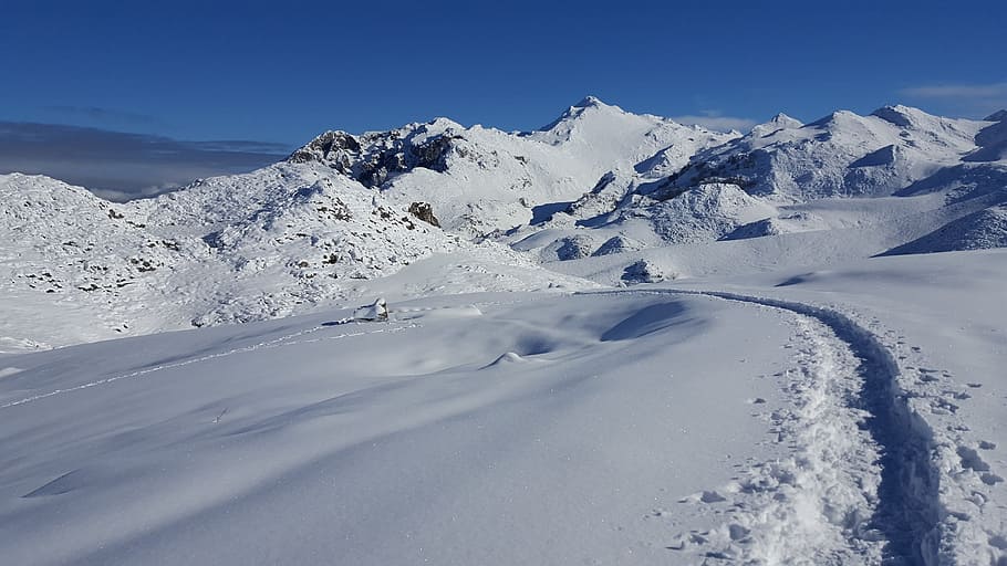 snow, winter, mountain, panoramic, panoramic image, cold temperature HD wallpaper