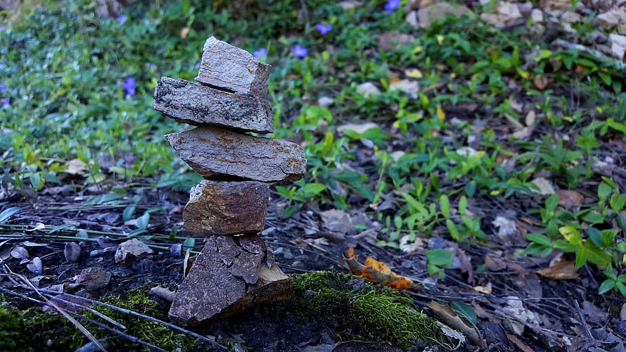 cairn, rocks, stack, balance, pile, nature, stability, tranquil HD wallpaper