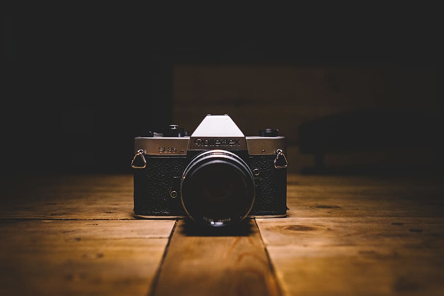 black and gray SLR camera on floor, Old, photography, camera - Photographic Equipment HD wallpaper