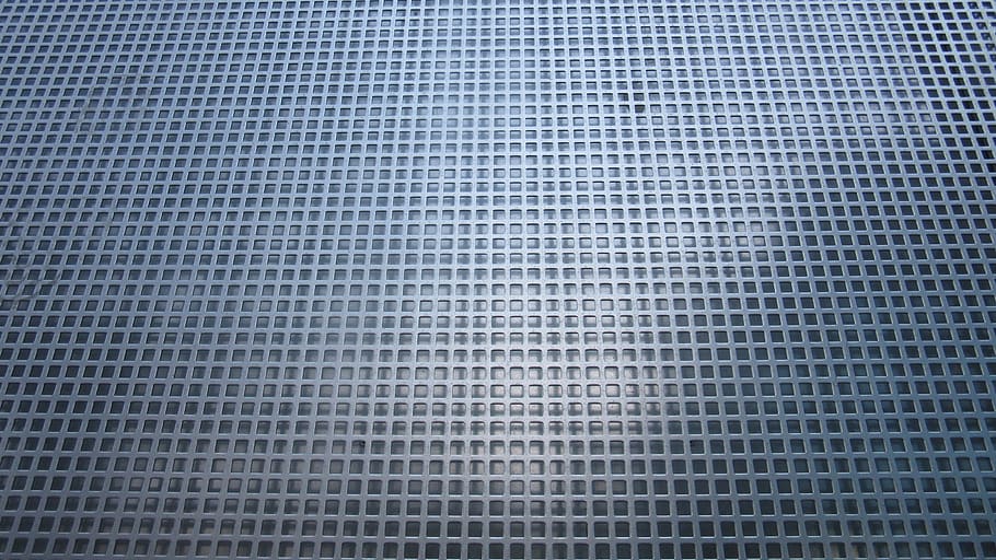 holes, sheet, perforated sheet, grid, lines, squares, metal HD wallpaper