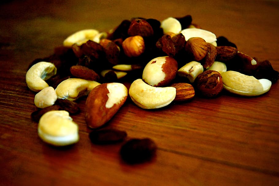 assorted nuts, eat, kitchen, cook, food, christmas, winter HD wallpaper