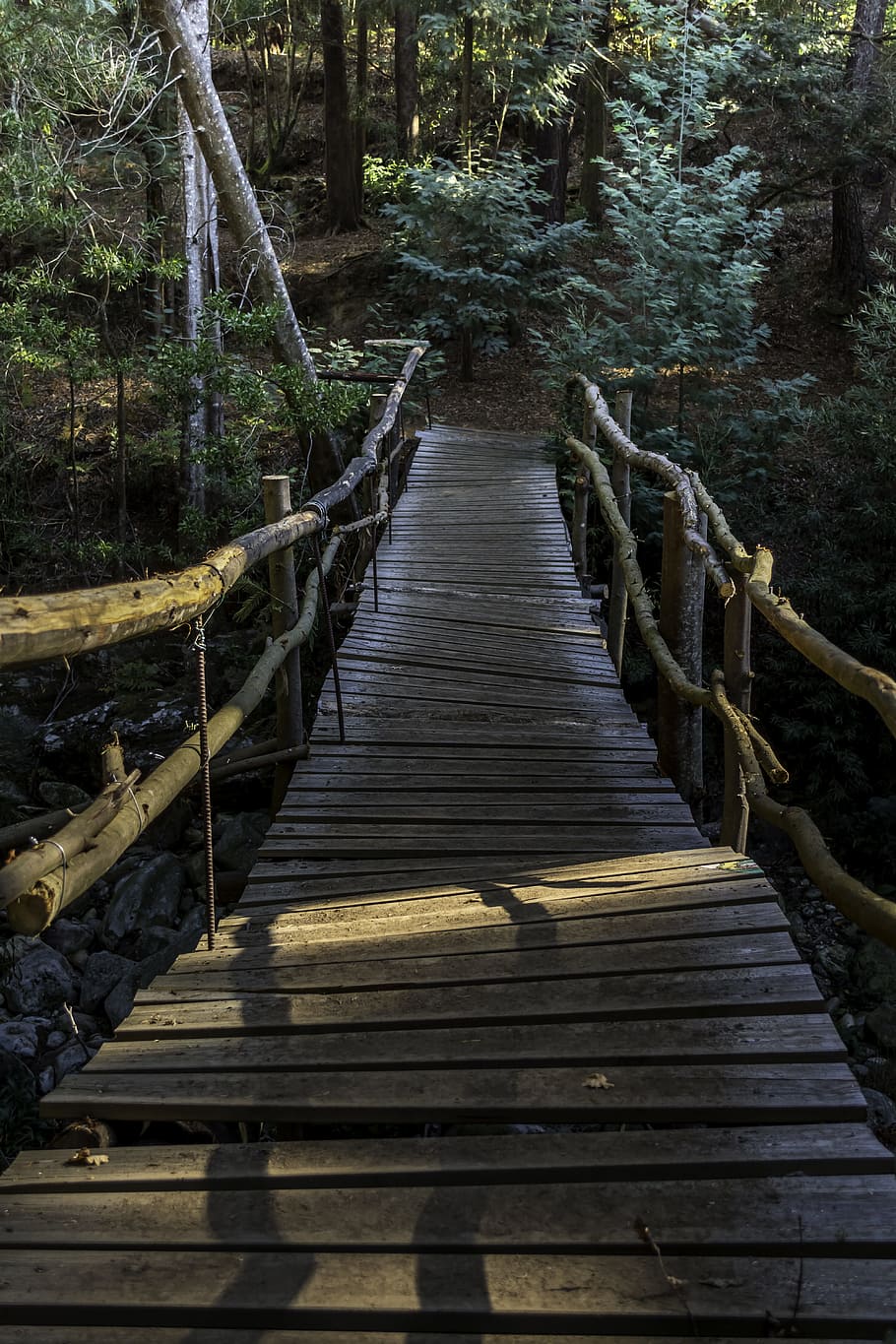bridge, mountain, nature, tranquility, ride, rio, adventure HD wallpaper