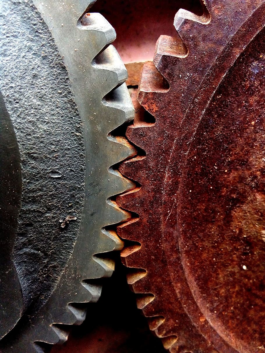 Tractor, Cogs, Rust, Old, Machine, engine, abandoned, spinning wheels, HD wallpaper