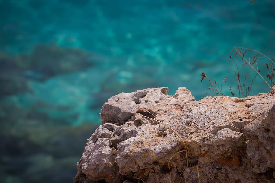 stone, sea, stones, background, turquoise, blue, holidays, summer HD wallpaper