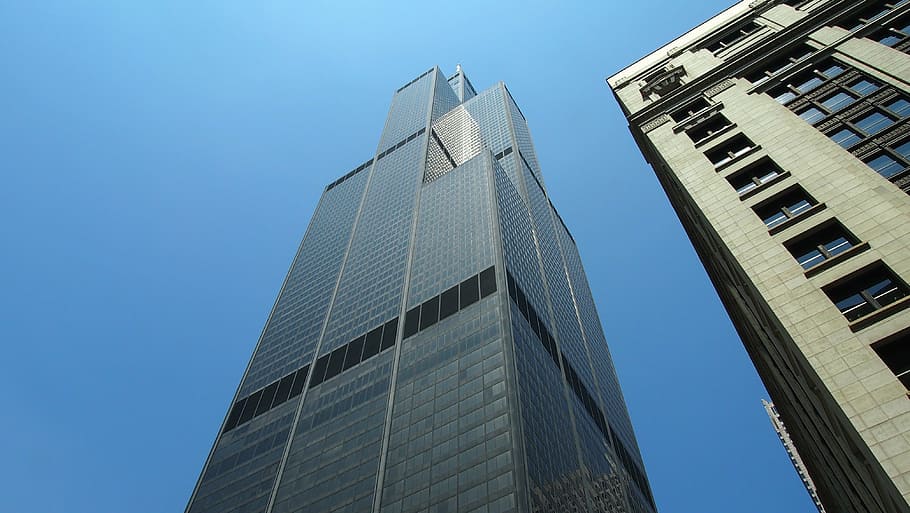 chicago, skyscraper, america, big city, metropolis, skyscrapers, HD wallpaper