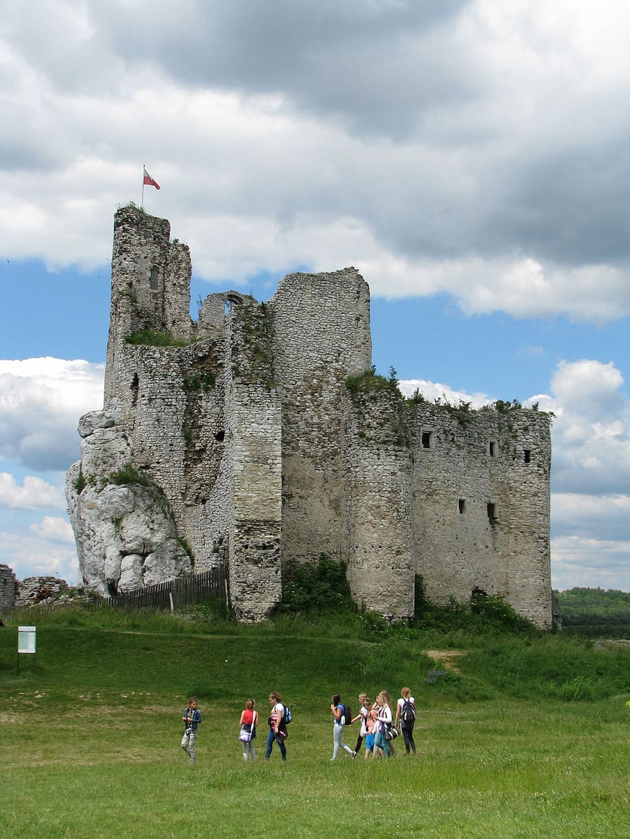 the mirów castle, ruins, 14th-century, medieval castles, polish jura