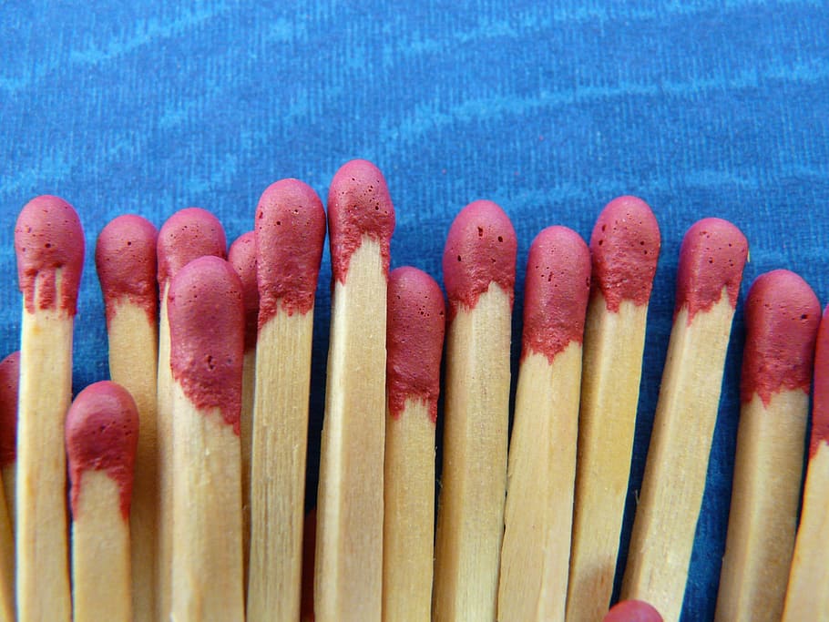 Matches, Fire, Burn, Kindle, Close, macro, wood - material HD wallpaper
