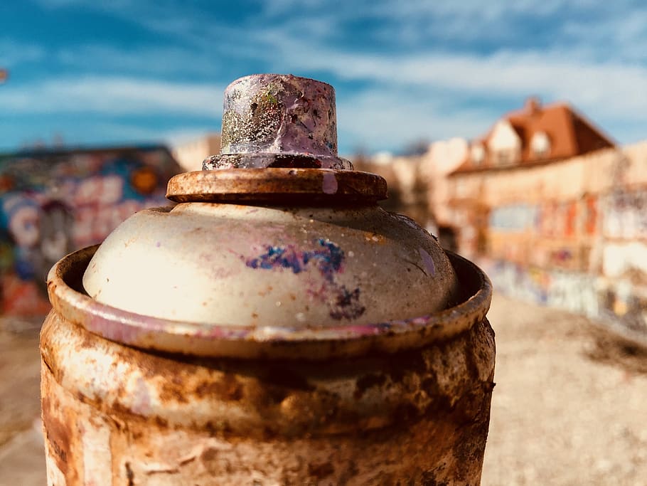 spray can, paint, environment, pollution, street art, tin can