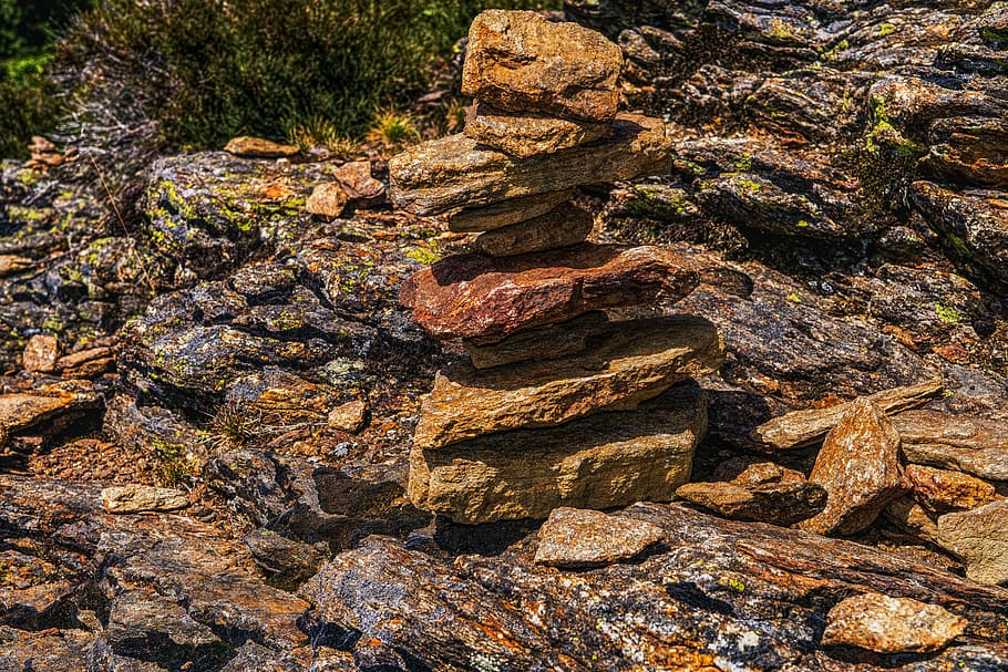 cairn, tower, meditation, rock, stacked, hike, smart, boulders, HD wallpaper