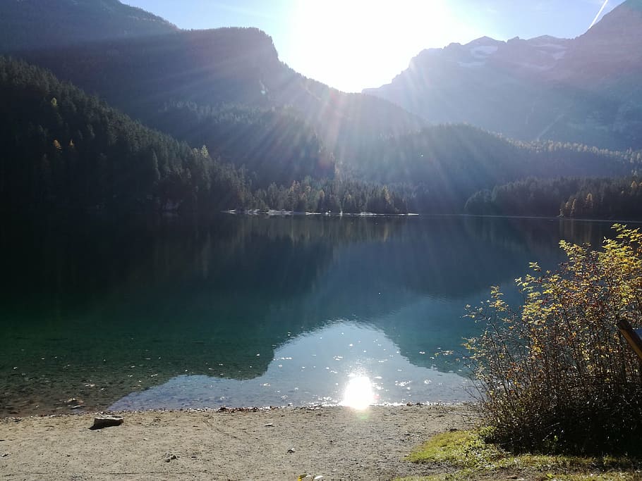 lake, mountain, nature, water, beauty in nature, scenics - nature HD wallpaper