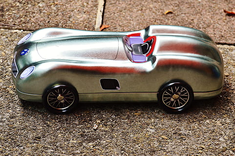auto, silver, sheet, box, racing car, storage, cookie jar, tin can HD wallpaper