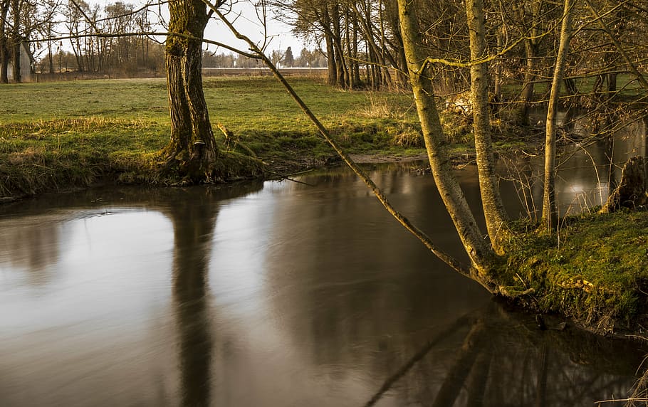 long exposure, bach, river, water, nature, waters, flow, romantic HD wallpaper