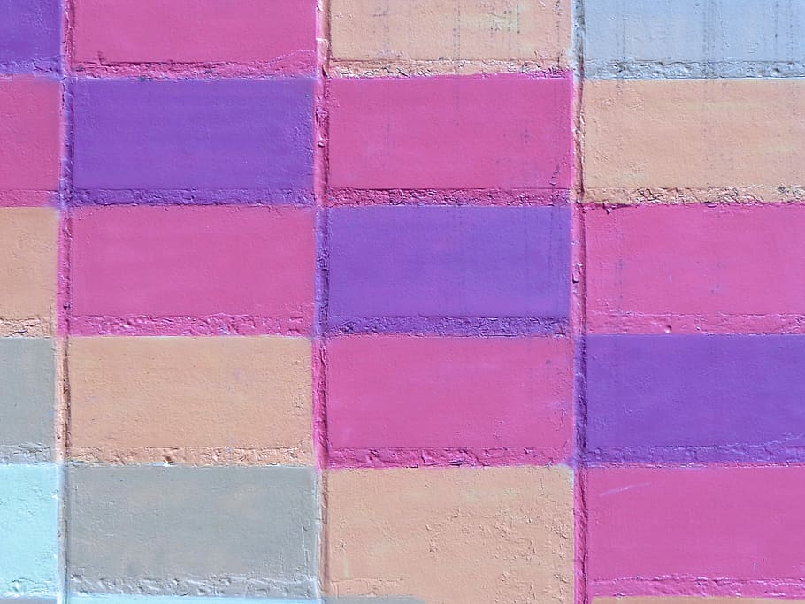 Background, Bricks, Wall, Colors, Pastel, texture, multi colored HD wallpaper