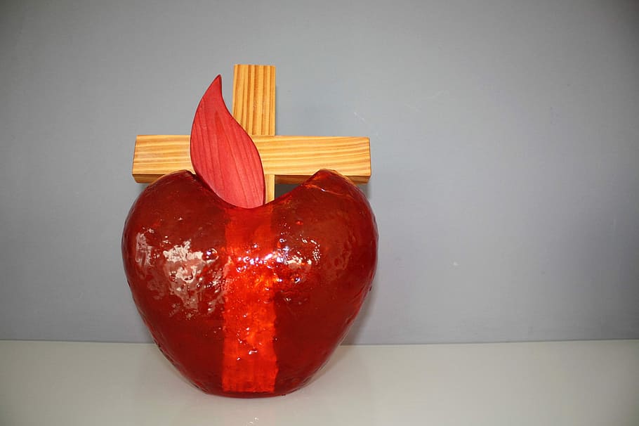 Cross, Heart, Love, Devotion, Passion, red, candle, food, sweet Food HD wallpaper