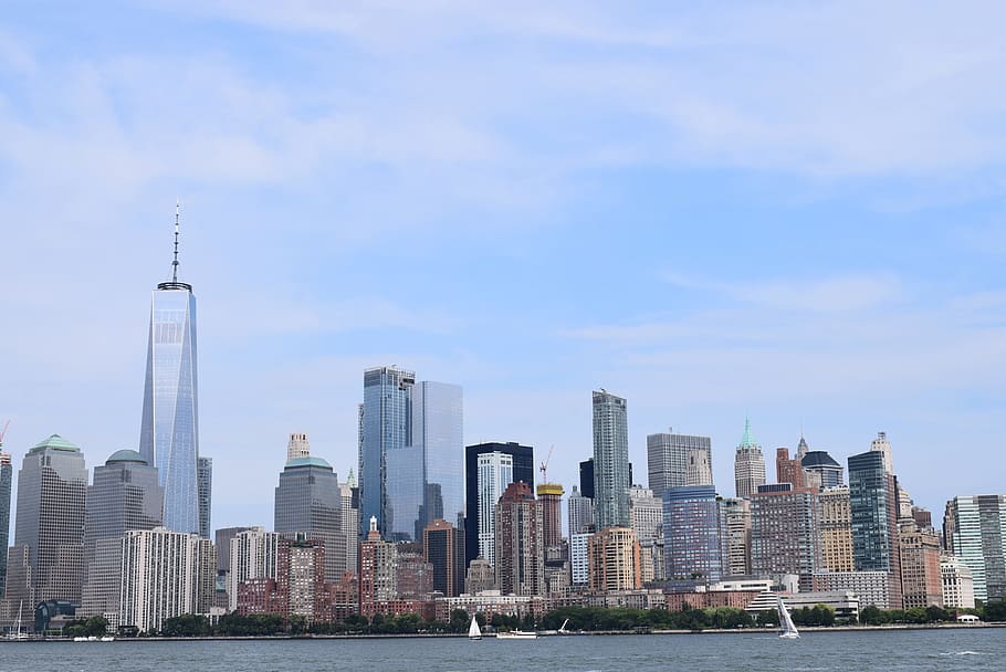 new, york, river, office building exterior, architecture, skyscraper HD wallpaper