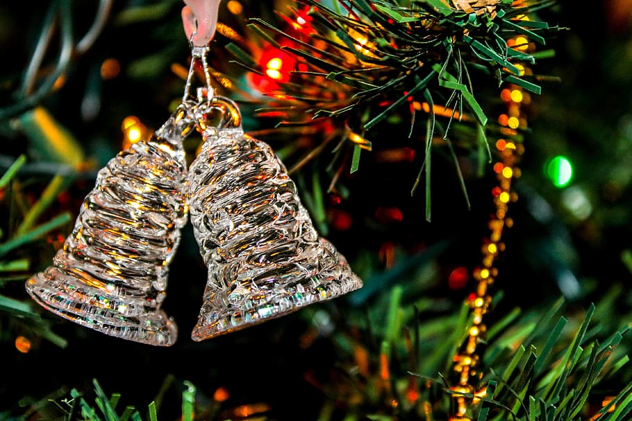 Bell, Tree, Christmas, Holiday, Xmas, celebration, decoration, HD wallpaper