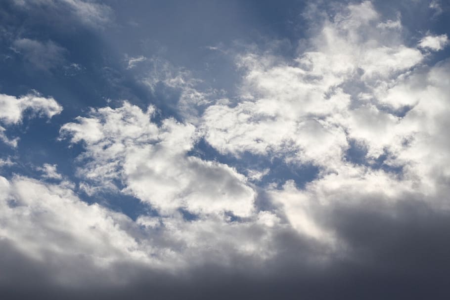 sky, blue, white clouds, cloud - sky, beauty in nature, cloudscape HD wallpaper