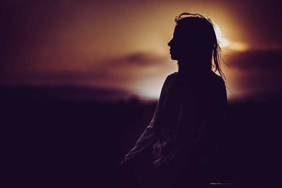 silhouette photography of woman, silhouette photography of person