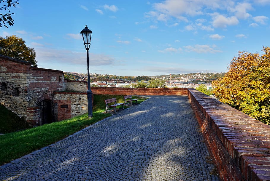 gallery, fortress, prague, czechia, vysehrad, wall, fortification