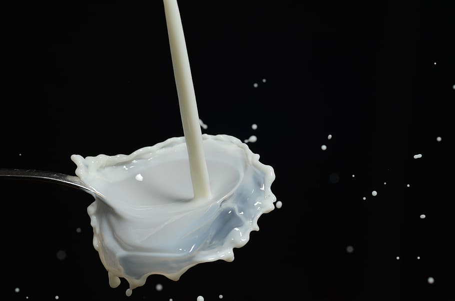 photo of milk drops, drip, pour, liquid, food, dairy product HD wallpaper