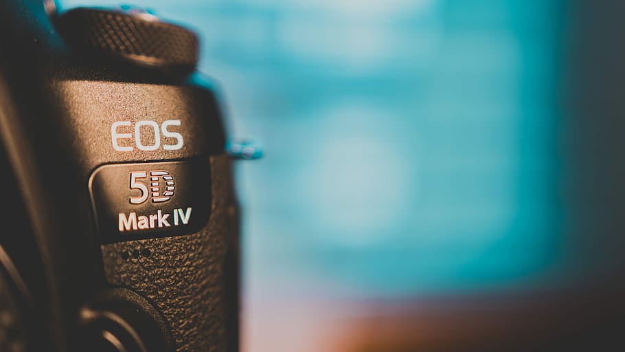 black Canon EOS 5D Mark IV closeup photo, black Canon EOS 5D Mark 14 HD wallpaper
