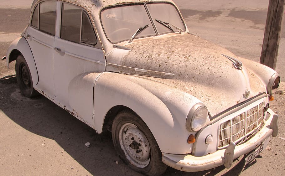Morris, Car, Old, Abandoned, old abandoned, rusty, vintage HD wallpaper