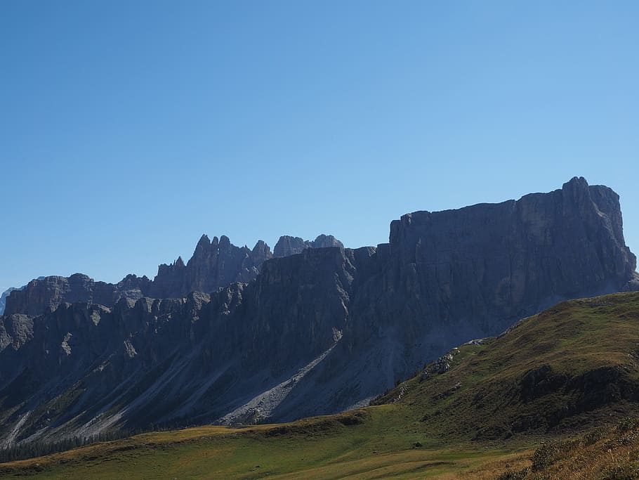 dolomites, mountains, mountain group, cima ambrizzola, croda da lago, HD wallpaper