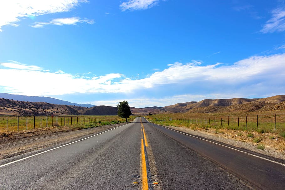 Road, Car, sky, car road, the way forward, transportation, landscape HD wallpaper