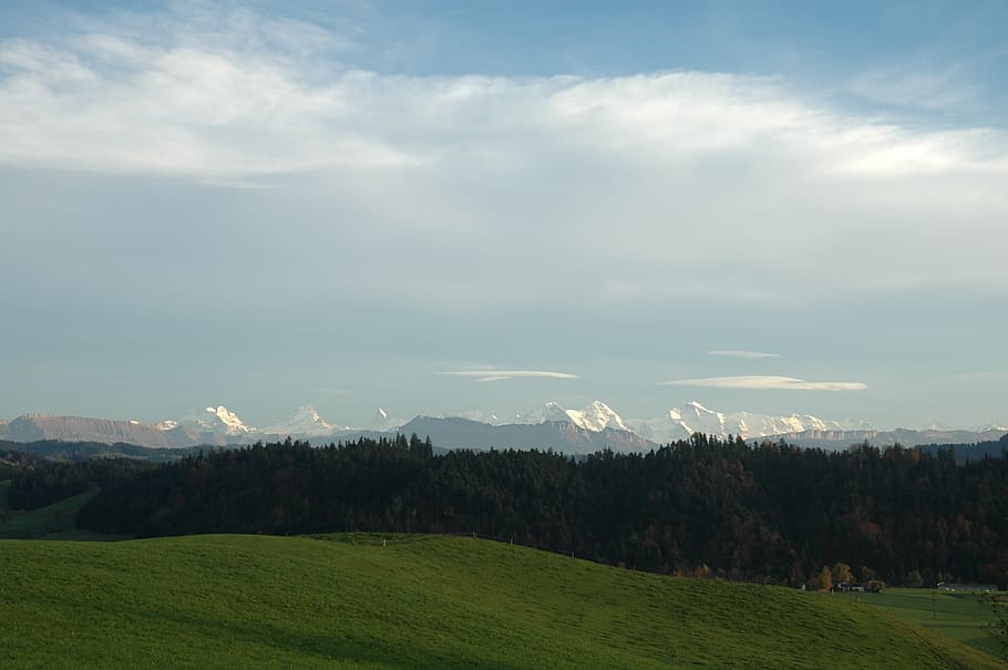 sky, mountains, clouds, landscape, alpine, scenics - nature HD wallpaper