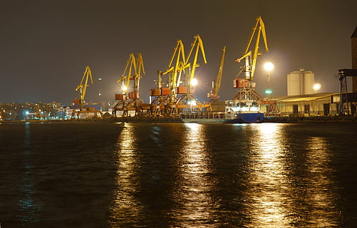 harbor, delivery, terminal, unloading, ship, pier, trade, transport HD wallpaper