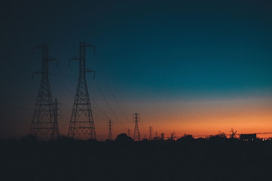 sunset, dusk, sky, night, dark, evening, landscape, nature HD wallpaper