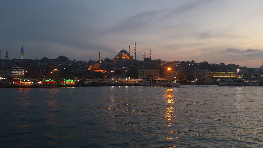 turkey, istanbul, golden peak, mosque, islam, bosphorus, minaret, HD wallpaper