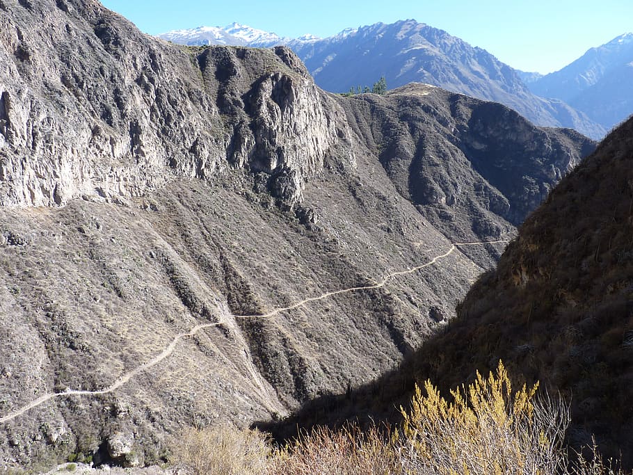 colca canyon, peru, landscape, mountain, mountain range, scenics - nature HD wallpaper